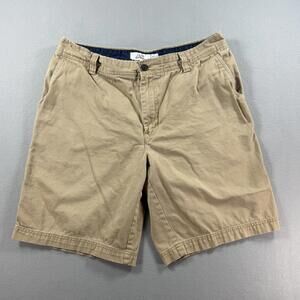 Mens Tan Izod Saltwater 36" x 10.5" Inseam Bermuda Flat Front Shorts